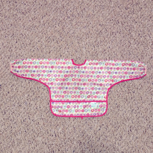 Bumkins Waterproof Sleeved Bib with Bloom Flower Pattern - Picture 1 of 4